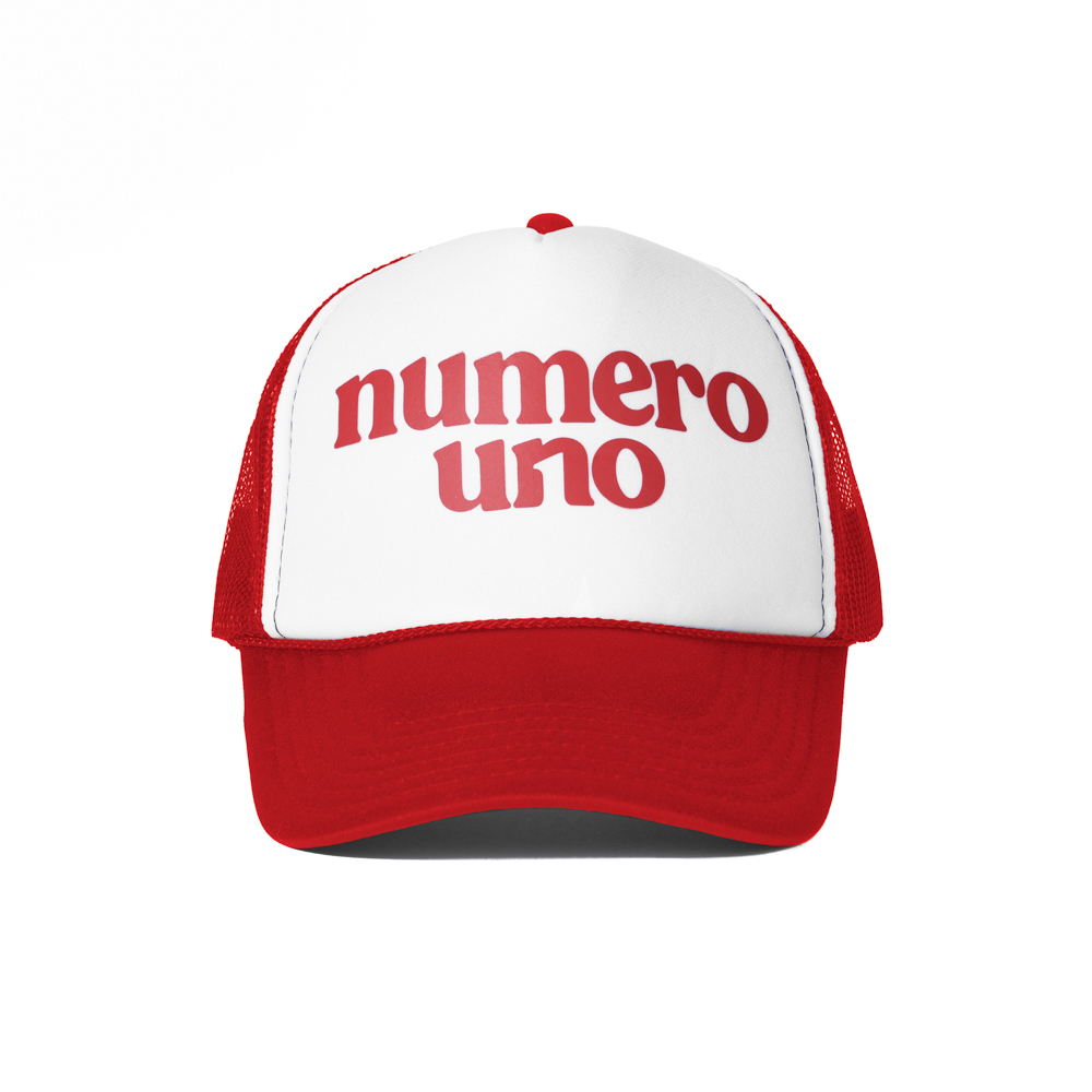 NUMERO UNO TRUCKER CAP  RED