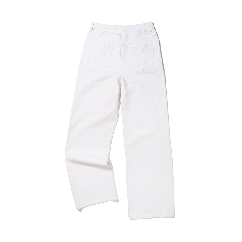 SLIT LONG PANTS  WHITE