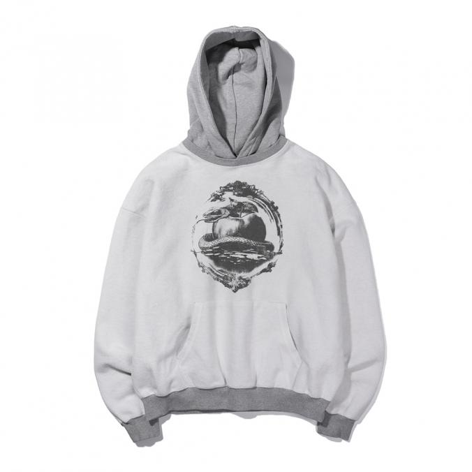 FORBIDDEN FRUIT REVERSE WASHED HOODIE GRAY