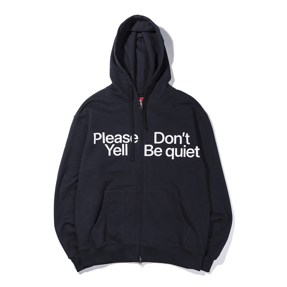 DOUBLE MEANING HOODIE  ZIP-UP NAVY