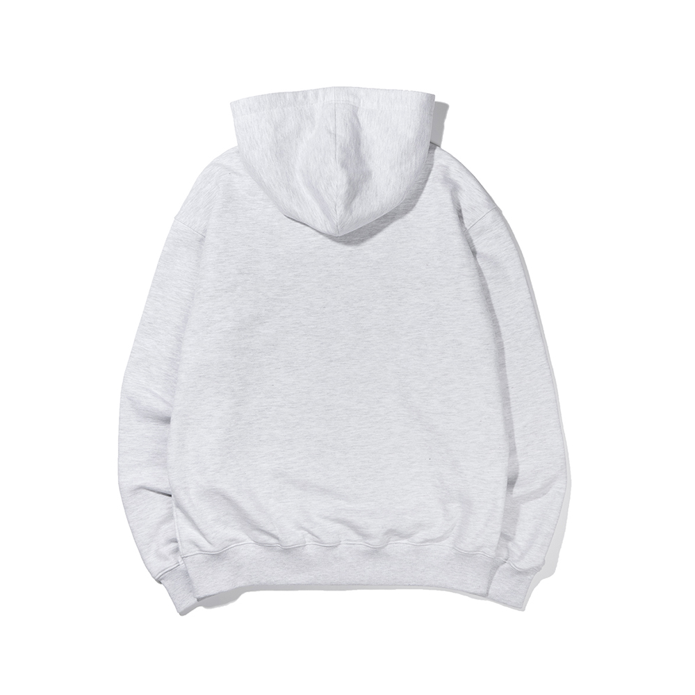 DOUBLE MEANING HOODIE  ZIP-UP GRAY