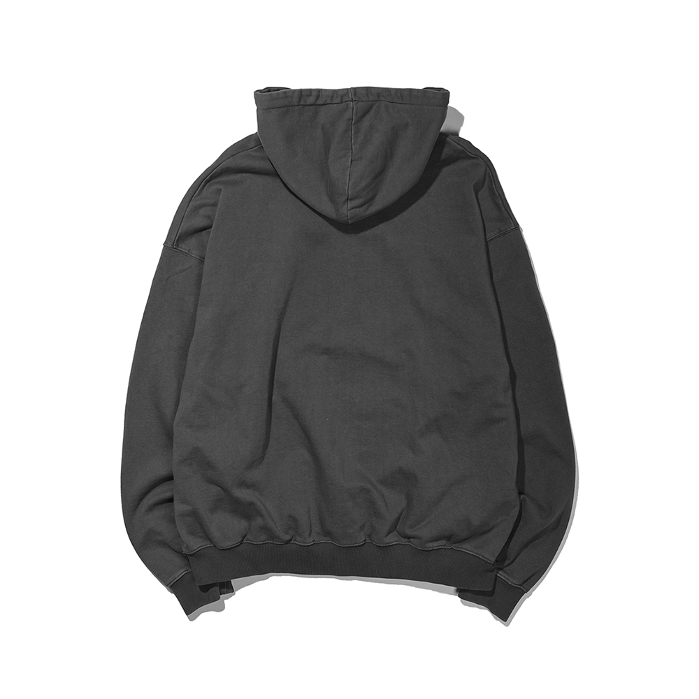 ANYTIME PIGMENT HEAVY HOODIE CHARCOAL